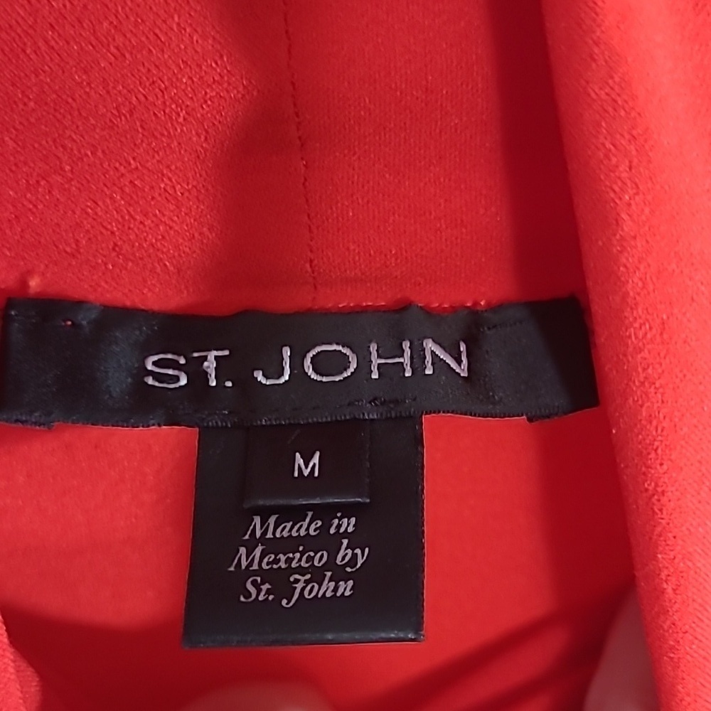 St. John Long Sleeve Mock Neck Nylon Spandex Top Medium - Picture 3 of 6